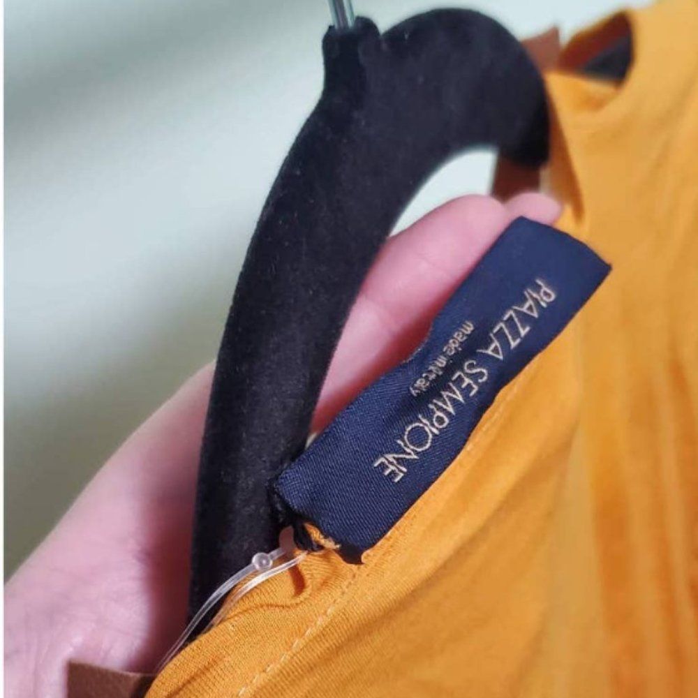 Piazza Sempione Orange Casual Dress with Necklace - Picture 12 of 14